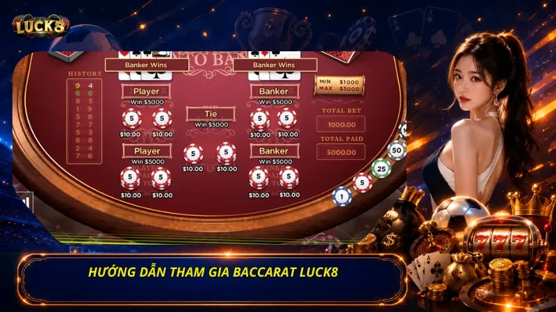 Hướng dẫn tham gia Baccarat Luck8