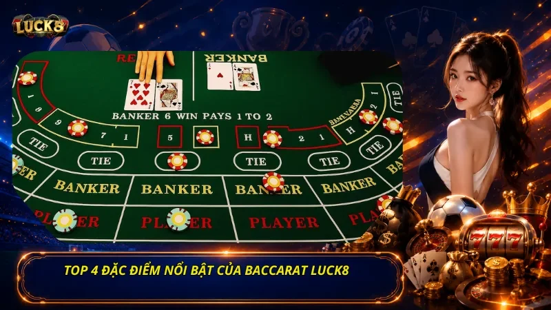 Top 4 đặc điểm nổi bật của Baccarat Luck8
